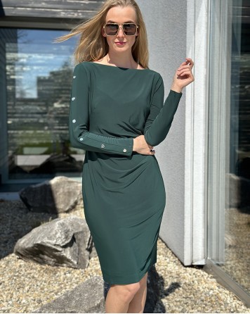 Šaty dámské Ralph Lauren zelené s druky